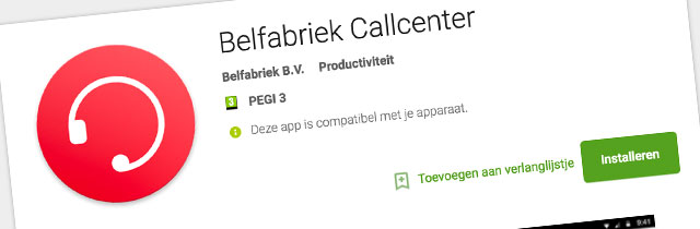 neues Callcenter-App der Belfabriek für iOS und Android